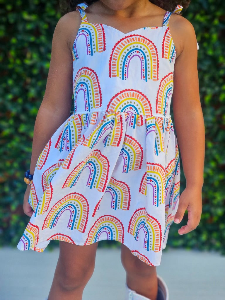 Rainbow  {100% cotton} Kate Dress B+FBackToSchool