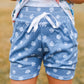 Blue Floral {DBP} Jogger Shorts SpringDrop3